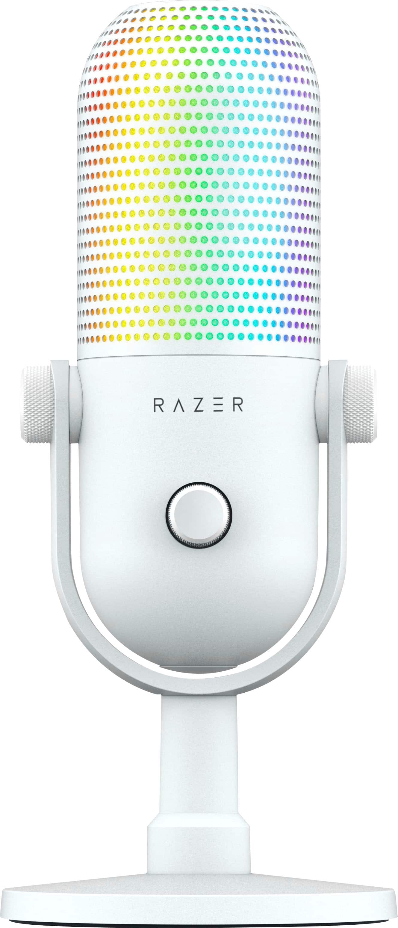 Razer - Seiren V3 Chroma Condenser USB Microphone - White - Front_Zoom