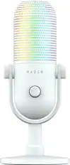 Front. Razer - Seiren V3 Chroma Condenser USB Microphone - White.