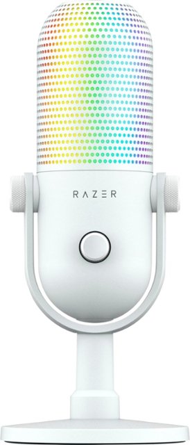 Front. Razer - Seiren V3 Chroma Condenser USB Microphone - White.