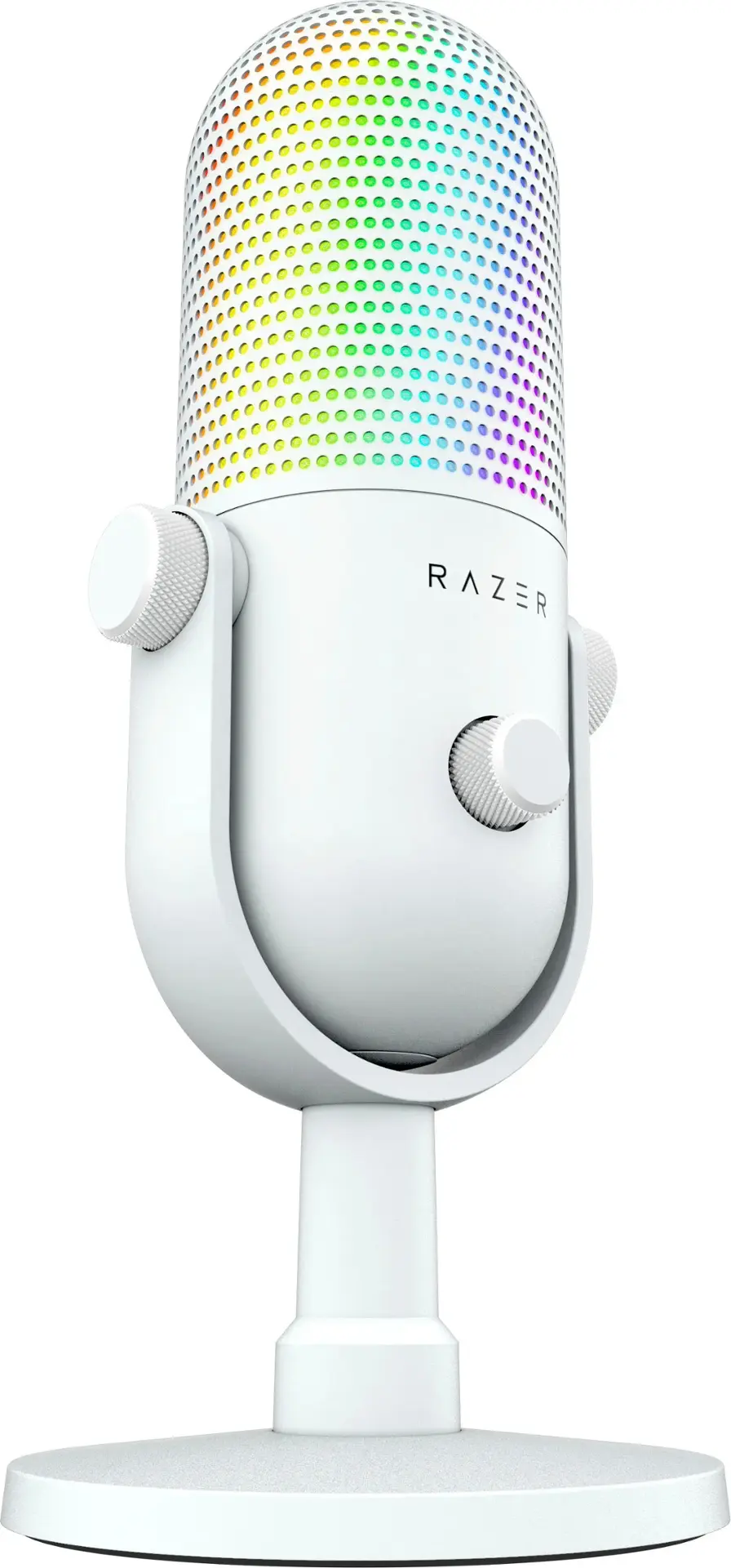 Alt View 16. Razer - Seiren V3 Chroma Condenser USB Microphone - White.