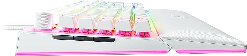 Alt View 18. Razer - BlackWidow V4 Pro Full Size Wired Mechanical Green Switch Gaming Keyboard with Chroma RGB - White.