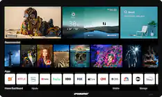 Front. DuraPro - Partial Sun Smart Series 65" Class LED Outdoor Partial Sun 4K UHD Smart webOS TV - Black.