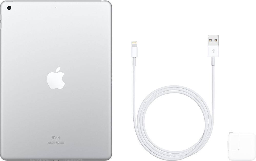 Alt View 16. Apple - Geek Squad Certified Refurbished 10.2-Inch iPad -  - (7th Generation) with Wi-Fi - 128GB - Silver.