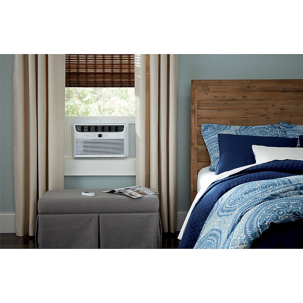 Left. Frigidaire - 8,000 BTU Window Air Conditioner with Remote - White.
