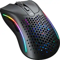 Glorious - Model D 2 Wireless Optical RGB Gaming Mouse with 6 Programmable Buttons - Wireless - Matte Black - Front_Zoom