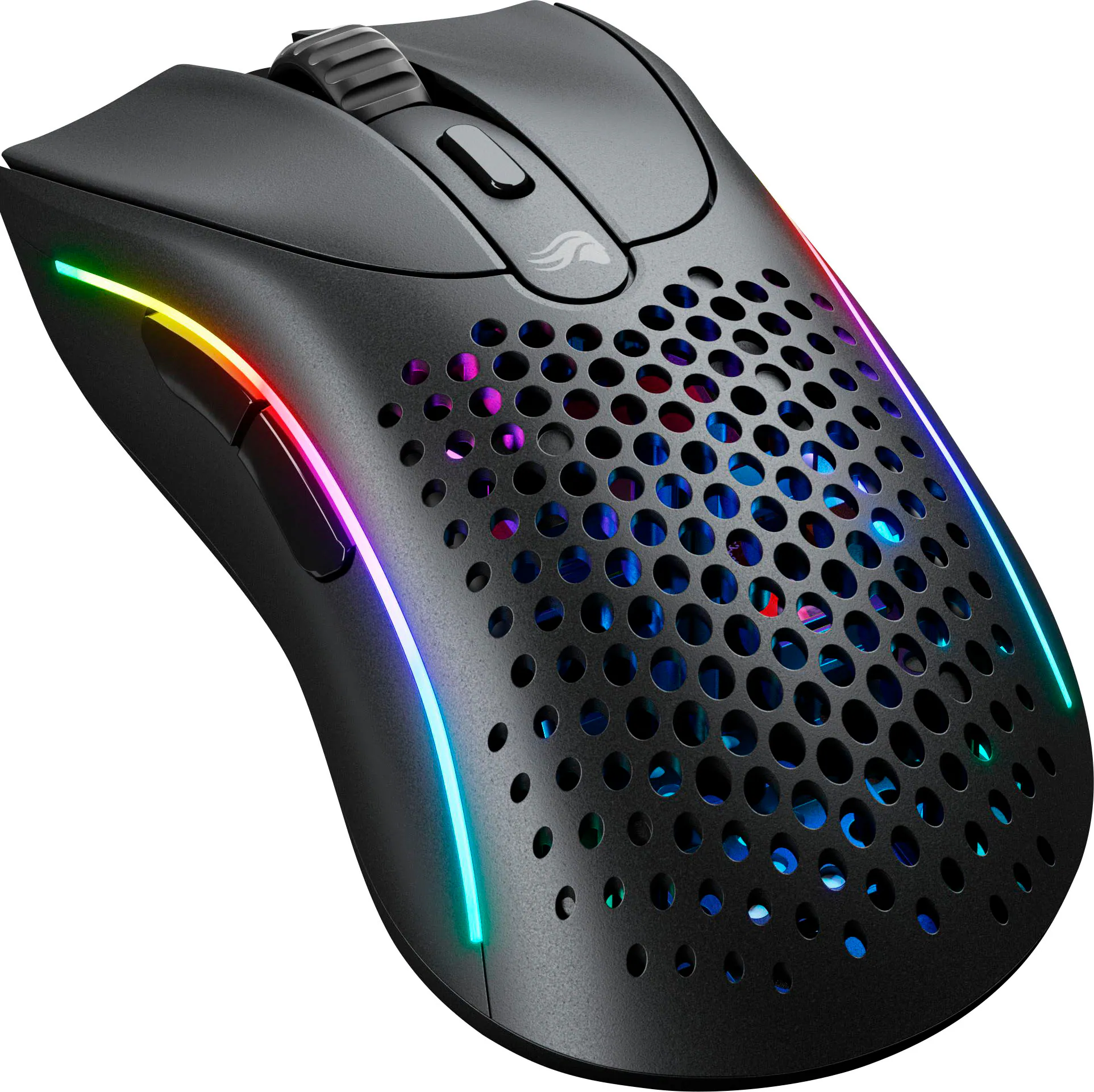 Glorious - Model D 2 Wireless Optical RGB Gaming Mouse with 6 Programmable Buttons - Wireless - Matte Black