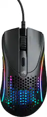 Front. Glorious - Model D 2 Wired Optical RGB Gaming Mouse with 6 Programmable Buttons - Matte Black.