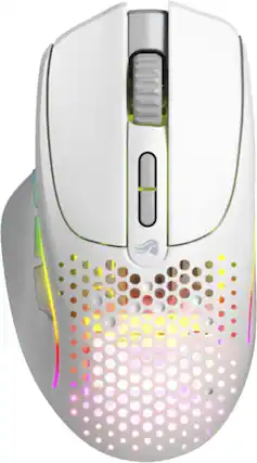 Glorious - Model I 2 Ultra Lightweight Wireless Optical Gaming Mouse with 9 Programmable Buttons - Wireless - Matte White