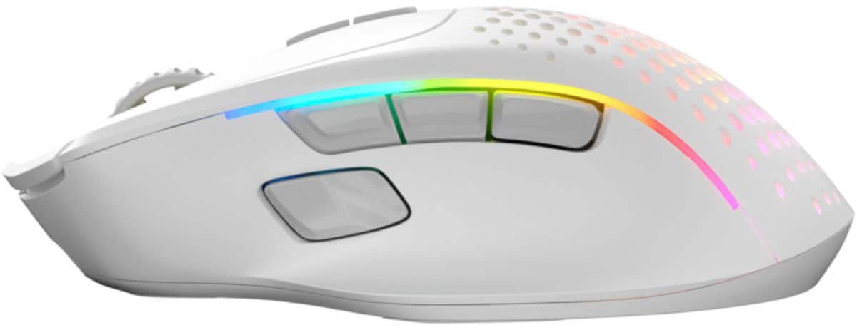 Alt View 11. Glorious - Model I 2 Ultra Lightweight Wireless Optical Gaming Mouse with 9 Programmable Buttons - Matte White.