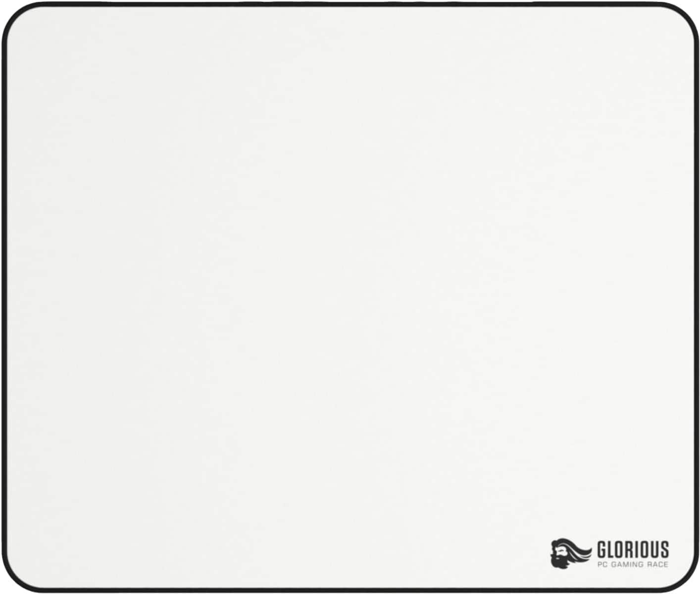 Front. Glorious - Stealth Edition Cloth Gaming Mouse Pad with Stitched Edges (Large) - White.