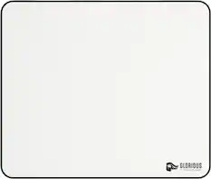 Front. Glorious - Stealth Edition Cloth Gaming Mouse Pad with Stitched Edges (Large) - White.