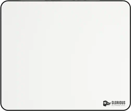 Front. Glorious - Stealth Edition Cloth Gaming Mouse Pad with Stitched Edges (Large) - White.