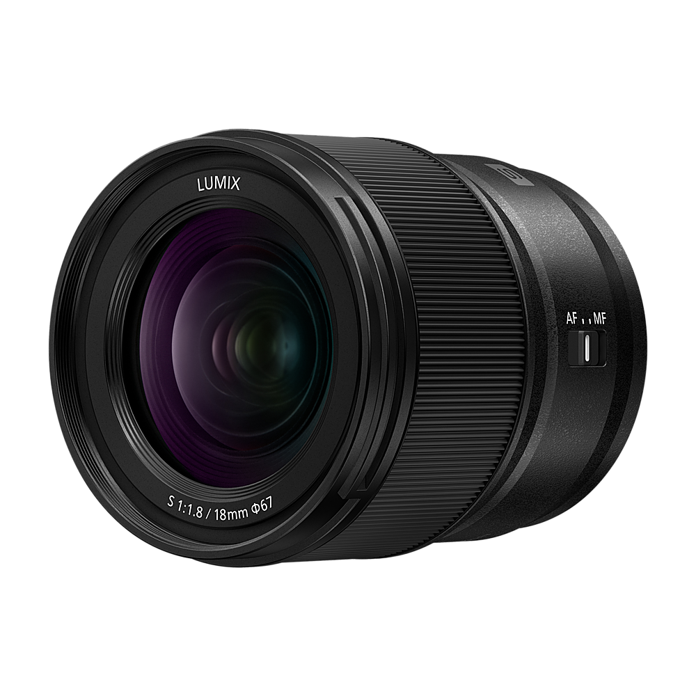 Panasonic - LUMIX S 18mm F1.8 Interchangeable Lens L-Mount Compatible for LUMIX S Series Cameras - Black - Front_Zoom