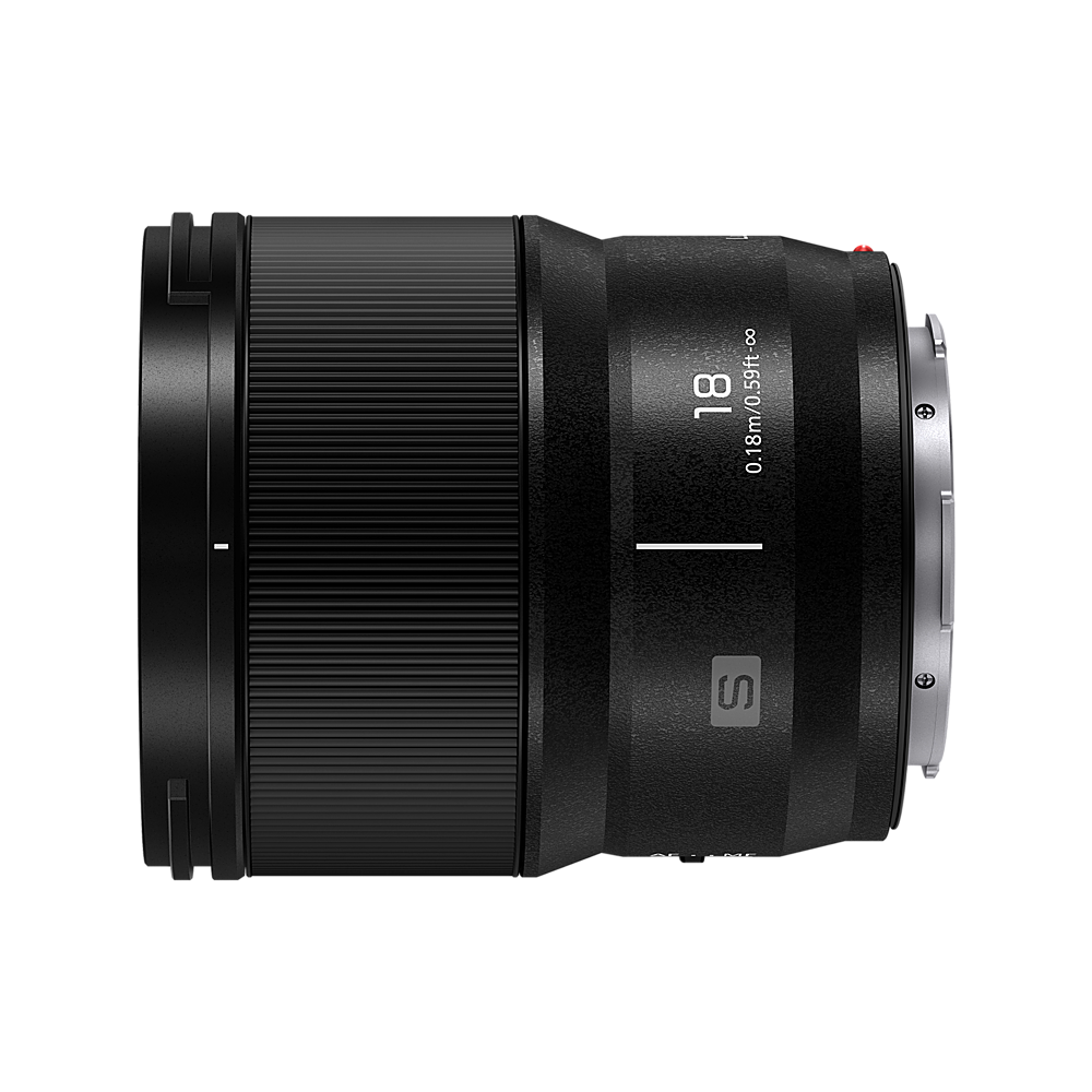 Alt View 1. Panasonic - LUMIX S 18mm F1.8 Interchangeable Lens L-Mount Compatible for LUMIX S Series Cameras - Black.