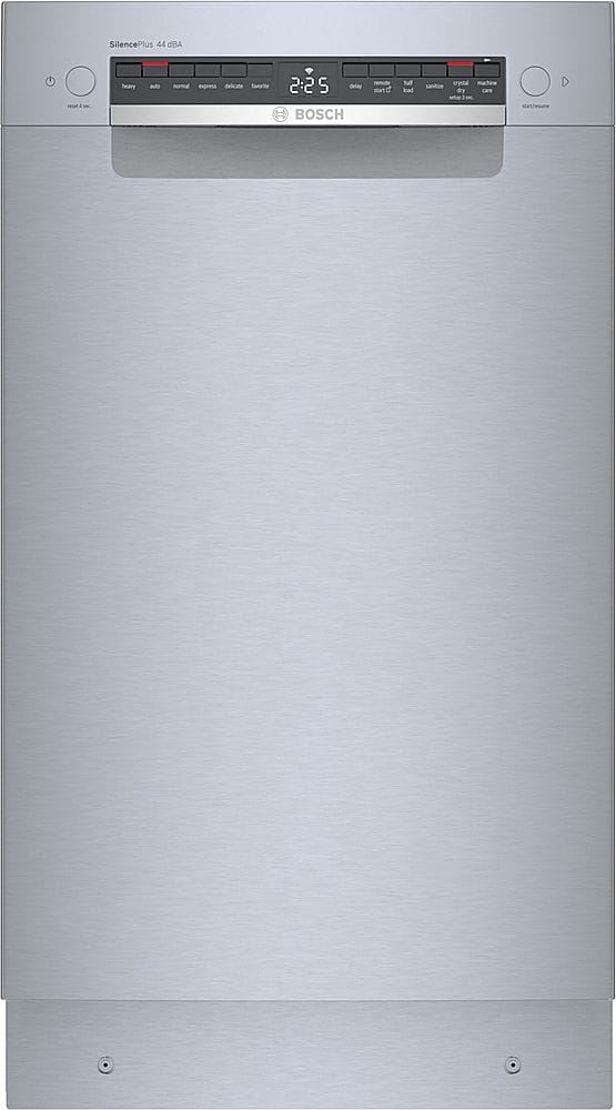 Bosch - 800 Series 18" ADA Front Control Smart Built-In Tub Dishwasher with 3rd Rack, 44 dBA - Stainless Steel - Front_Zoom