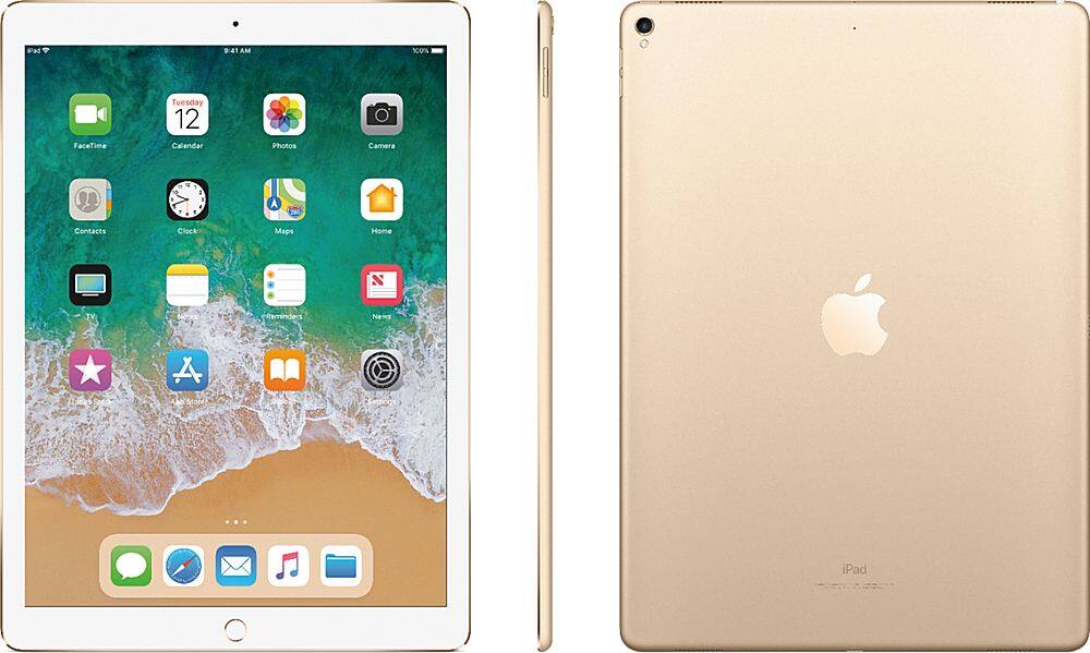Alt View 11. Apple - Geek Squad Certified Refurbished 12.9-Inch iPad Pro (2nd generation) with Wi-Fi - 512GB - Gold.