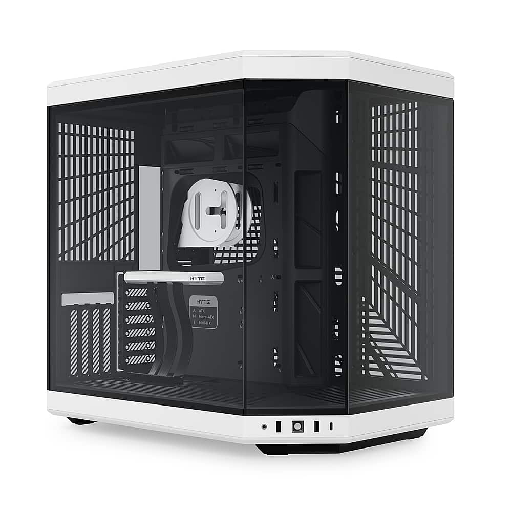 HYTE - Y70 ATX Mid-Tower PC Case - Black/White - Front_Zoom