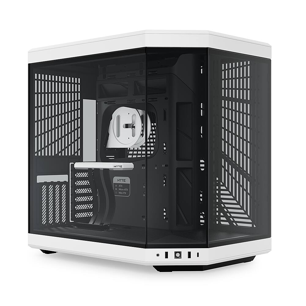 Front. HYTE - Y70 ATX Mid-Tower PC Case - Black/White.
