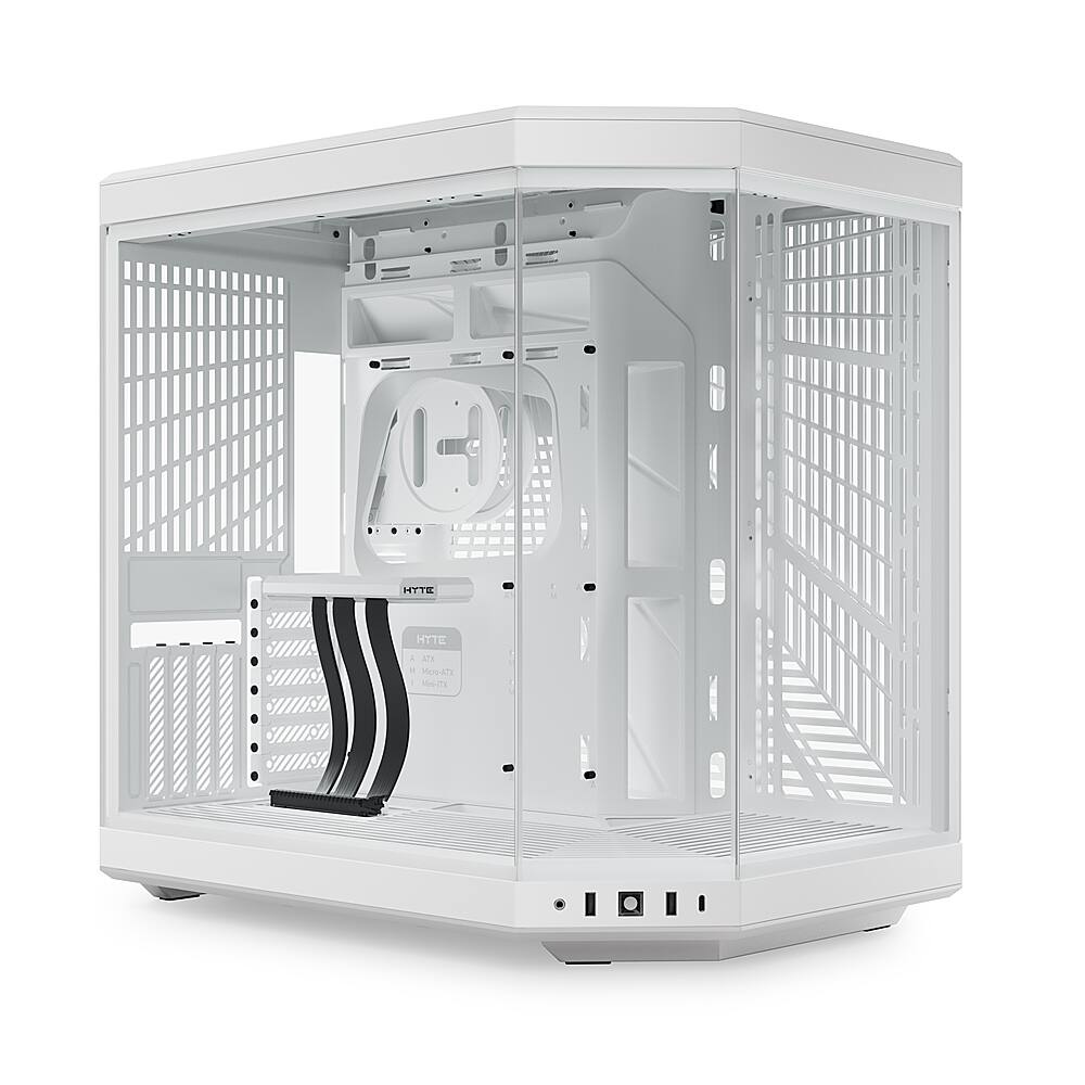 Front. HYTE - HYTE Y70 ATX Mid-Tower Case - White.