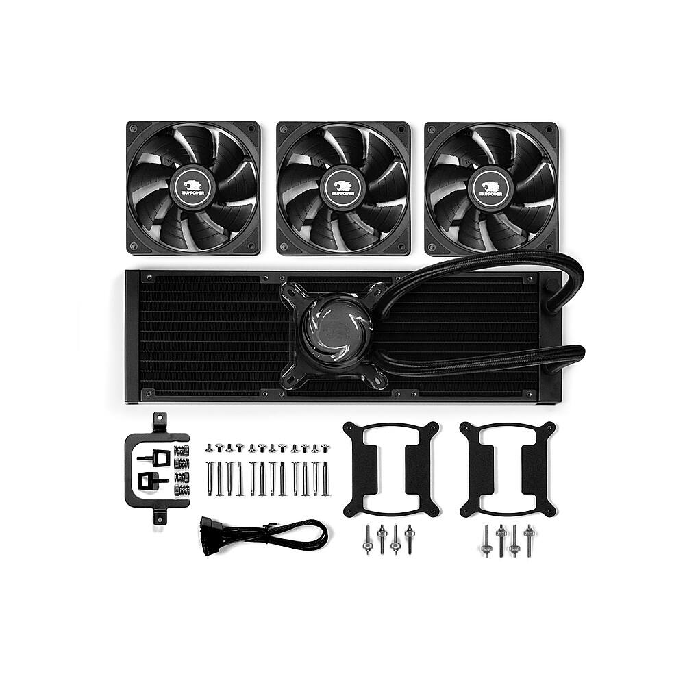 iBUYPOWER AW4 360mm Radiator CPU Liquid Cooler (3 x 120mm Core Fans ...