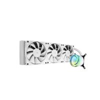 iBUYPOWER - AW4 360mm Radiator CPU Liquid Cooler (3 x 120mm Core Fans) with RGB Display - White - Front_Zoom
