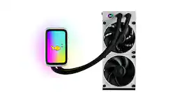 HYTE - THICC Q60 240mm Radiator AIO CPU Liquid Cooler With 5" Ultraslim IPS Display - Powered By Nexus Link - White