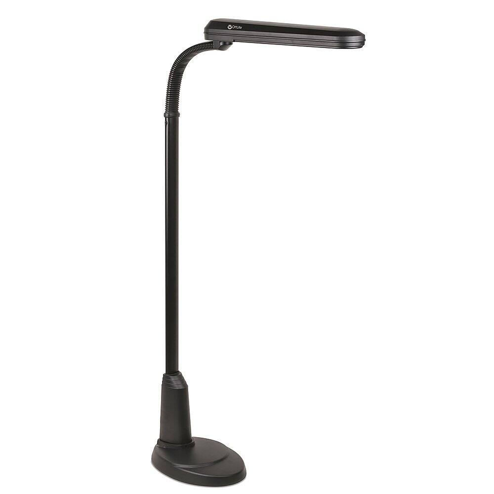 Front. OttLite - OttLite 24 Watt Floor Lamp with Flexible Neck and Weighted Base - White.