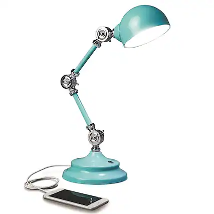 Front. OttLite - Wellness Series Revive LED Desk Lamp - Blue.
