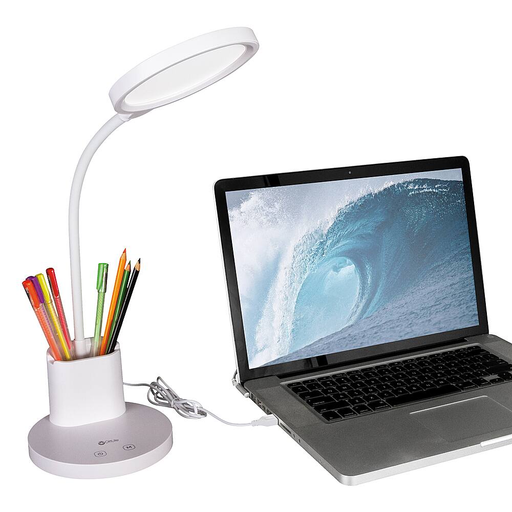 Best buy ottlite rechargeable led desk lamp with phone holder white
