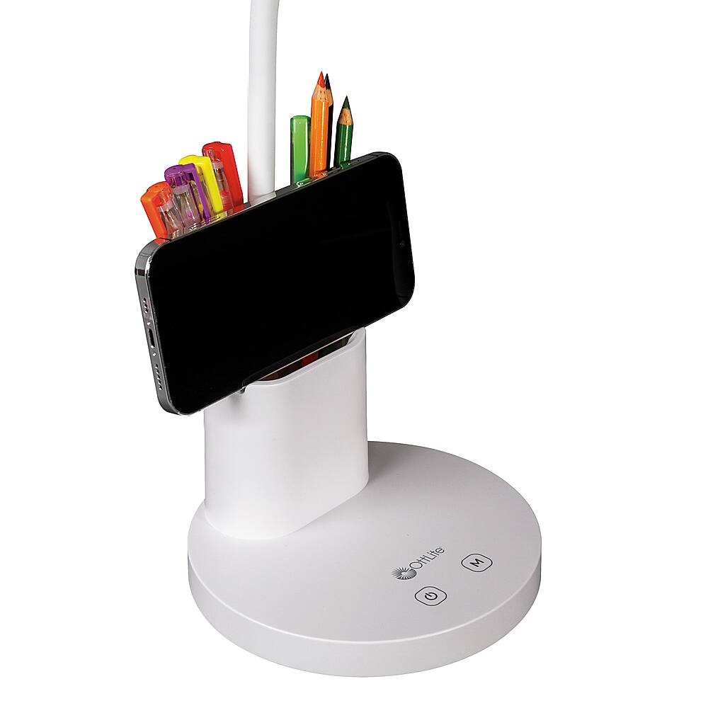 Best buy ottlite rechargeable led desk lamp with phone holder white