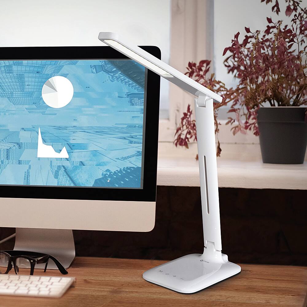 Alt View 13. OttLite - Slimline LED Desk Lamp - White.