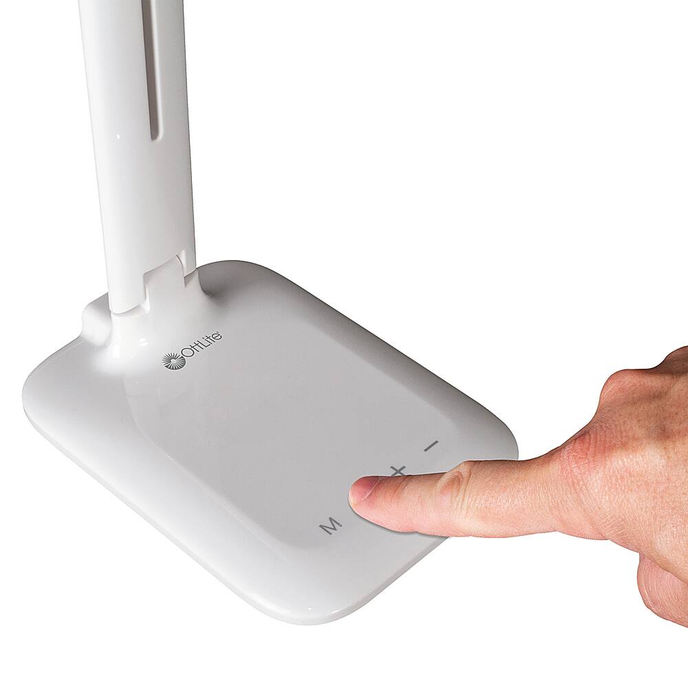 Left. OttLite - Slimline LED Desk Lamp - White.