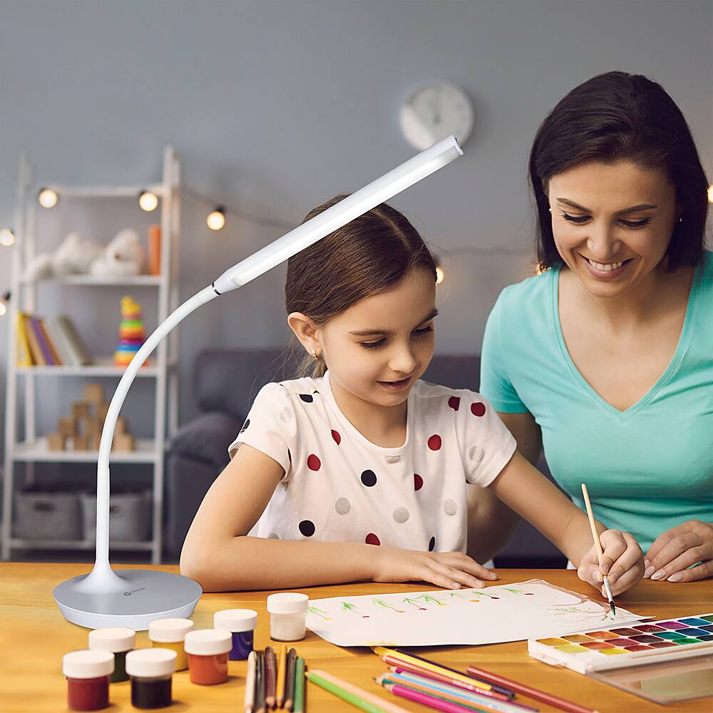 Alt View 13. OttLite - Extended Reach LED Desk Lamp - White.