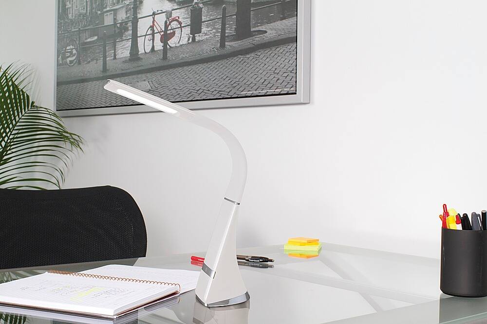 Alt View 13. OttLite - Wellness Series Recharge LED Desk Lamp - White.