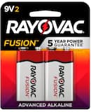 Rayovac - Fusion 9V Batteries (2 Pack), Alkaline 9 Volt Batteries