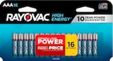 Rayovac - High Energy AAA Batteries (16 Pack), Alkaline Triple A Batteries