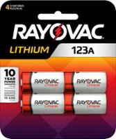 Rayovac Photo Lithium Batteries Size 123A 3V, 4 Pack - Front_Zoom