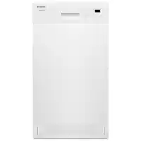 Whirlpool - 18" Front Control Built-In Stainless Steel Tub Dishwasher with Cycle Memory and 50 dBA - White - Front_Zoom
