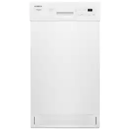 Whirlpool - 18" Front Control Built-In Stainless Steel Tub Dishwasher with Cycle Memory and 50 dBA - White