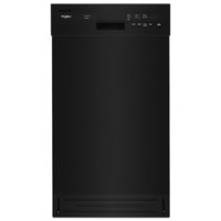 Whirlpool - Front Control Built-In Dishwasher with Cycle Memory and 50 dBA - Black - Front_Zoom