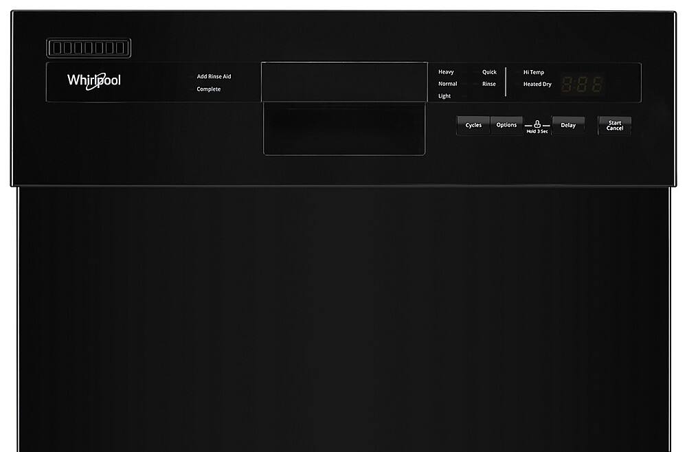 Alt View 1. Whirlpool - Front Control Built-In Dishwasher with Cycle Memory and 50 dBA - Black.
