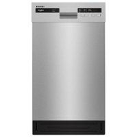 Whirlpool - Front Control Built-In Dishwasher with Cycle Memory and 50 dBA - Monochromatic Stainless Steel - Front_Zoom