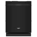 Whirlpool - 24 inch Top Control Built-In Stainless Steel Tub Dishwasher with 3rd Rack, Flush Installation, 44 dBA - Black
