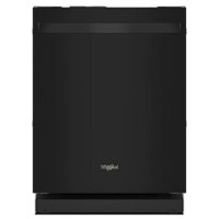 Whirlpool - Top Control Built-In Dishwasher with 3rd Rack and 44 dBA - Black - Front_Zoom