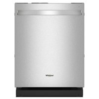 Whirlpool - Top Control Built-In Dishwasher with 3rd Rack and 44 dBA - Stainless Steel - Front_Zoom