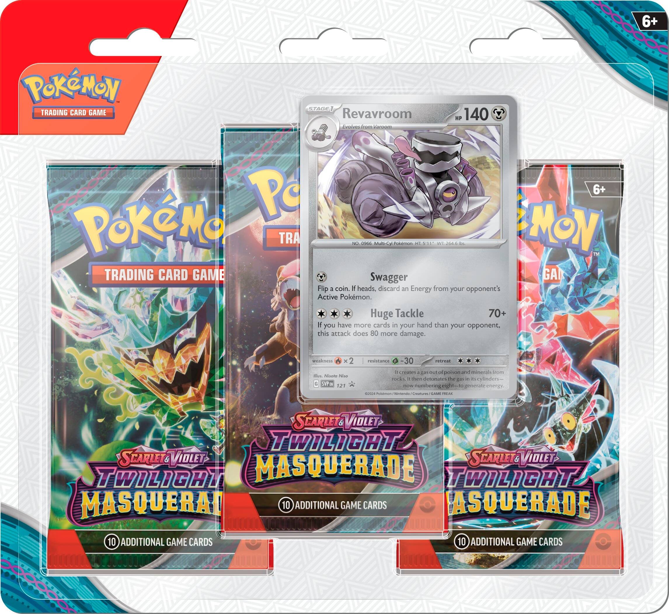 Angle. Pokémon - Trading Card Game: Twilight Masquerade 3pk Booster - Styles May Vary.