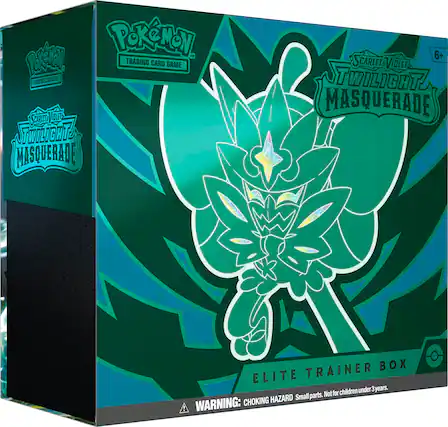Front. Pokémon - Trading Card Game: Twilight Masquerade Elite Trainer Box.