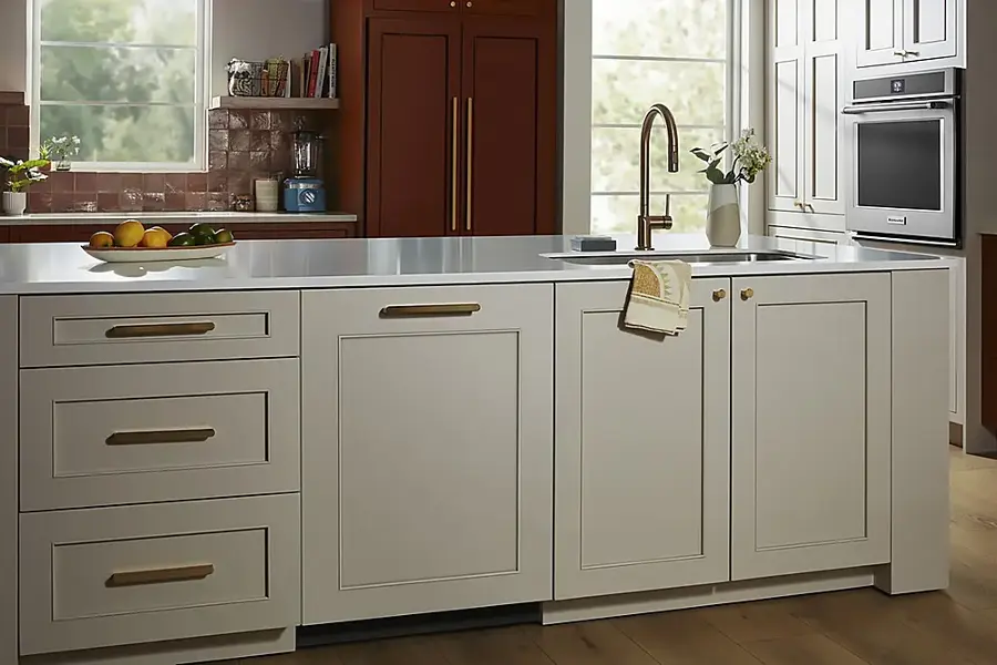 Alt View 22. KitchenAid - Top Control Built-In Dishwasher with FreeFlex Fit Third Level Rack, 39 dBA - Custom Panel Ready.