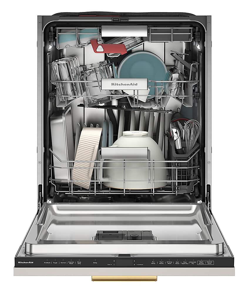Alt View 2. KitchenAid - Top Control Built-In Dishwasher with FreeFlex Fit Third Level Rack, 39 dBA - Custom Panel Ready.