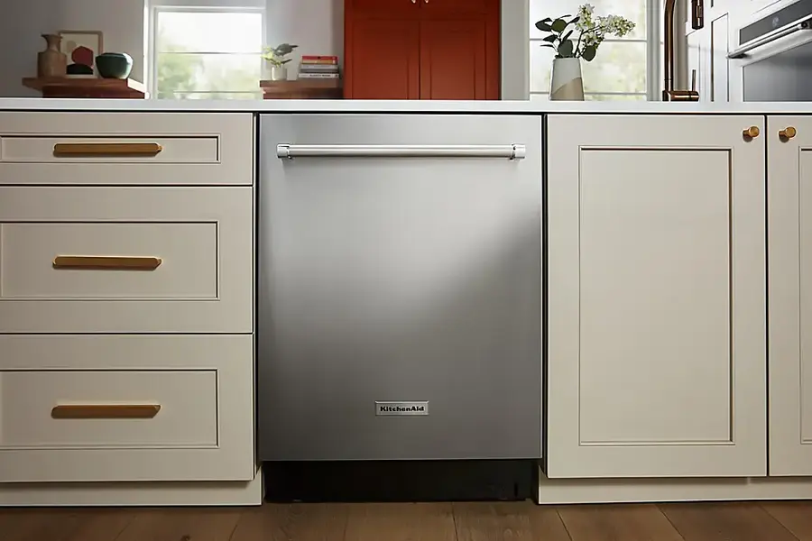 Alt View 21. KitchenAid - Top Control Built-In Dishwasher with FreeFlex Fit Third Level Rack, 39 dBA - Stainless Steel.